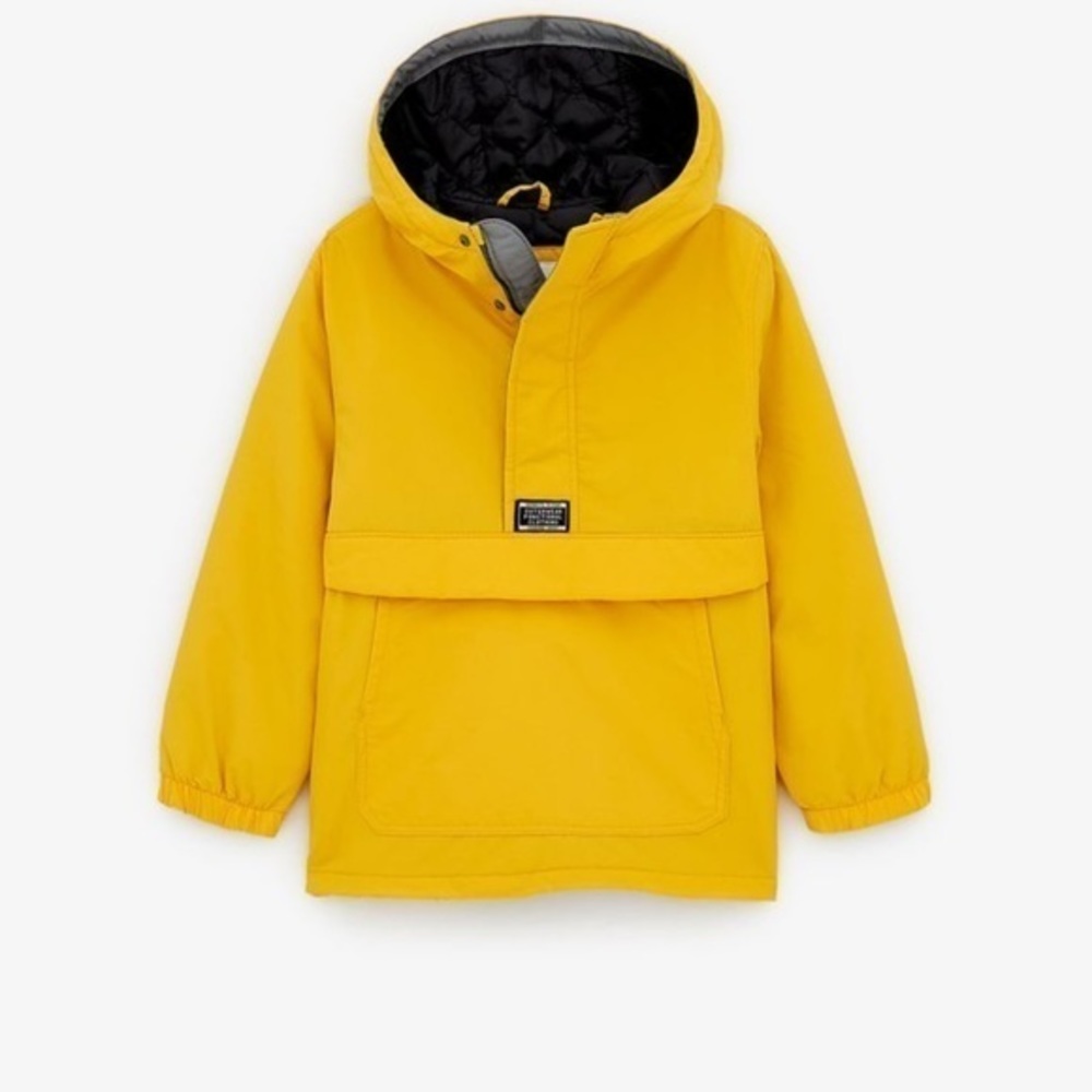 Zara boys pullover half zip hooded jacket.